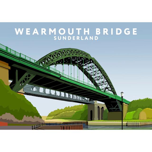 Wearmouth Bridge by Richard O'Neil - Graphic Art Print on Paper East Urban Home Format: No Frame, Size: 40 cm H x 50 cm W x 1 cm D on Productcaster.