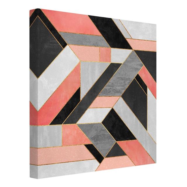 Geometry - Wrapped Canvas Graphic Art Canora Grey Size: 80cm H x 80cm W, Format: Recycled Canvas 330g/m² on Productcaster.