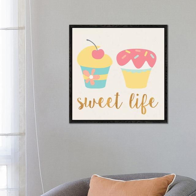 Cupcakes I by SD Graphics Studio - Gallery-Wrapped Canvas Giclée on Canvas Lark Manor Size: 66.04cm H x 66.04cm W x 3.81cm D, Format: Black Framed on Productcaster.