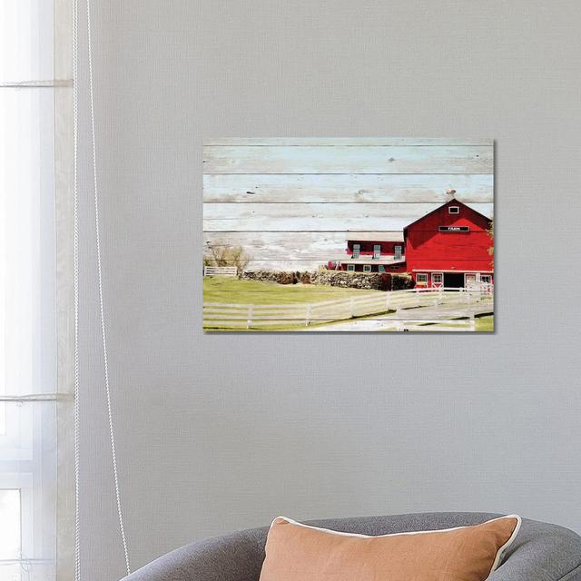 Farm Fence by Nicholas Biscardi - Wrapped Canvas Gallery-Wrapped Canvas Giclée Brambly Cottage Size: 45.72cm H x 66.04cm W x 3.81cm D on Productcaster.