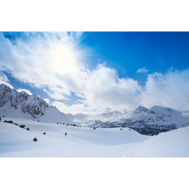 Crayton Clouds And Mountains by SerrNovik - Wrapped Canvas Photograph Alpen Home Size: 30cm H x 46cm W x 3.8cm D on Productcaster.