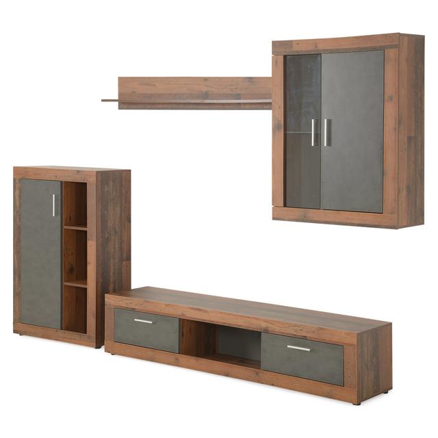 Jakiem Entertainment Unit for TVs up to 50" 17 Stories Colour: Oak/Anthracite on Productcaster.