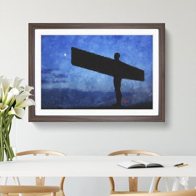 Angel of the North in Newcastle Vol.1 - Picture Frame Graphic Art East Urban Home Size: 27cm H x 36cm W x 2cm D, Frame Option: Walnut Framed on Productcaster.