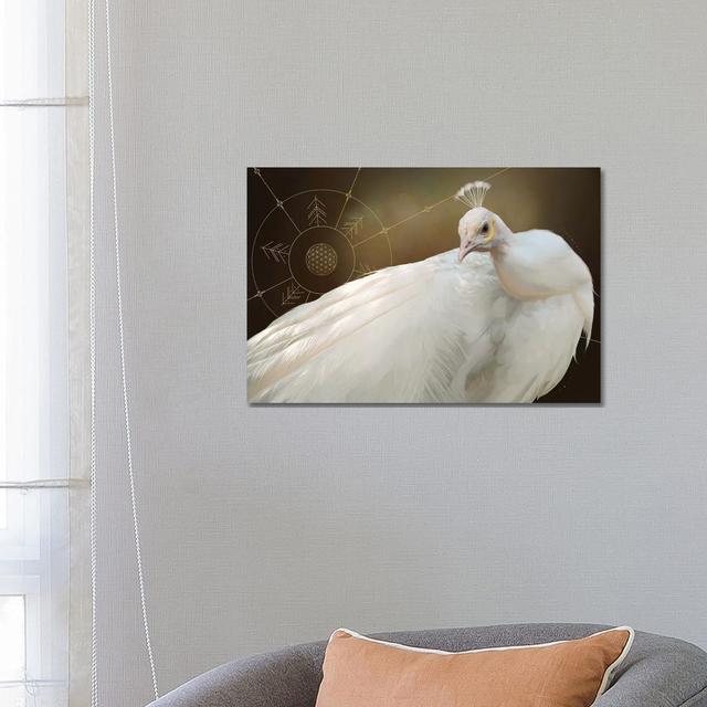 White Peacock by Nettsch - Wrapped Canvas Gallery-Wrapped Canvas Giclée ClassicLiving Size: 45.72cm H x 66.04cm W x 1.91cm D on Productcaster.