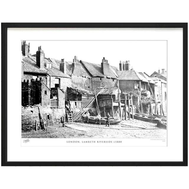 'London, Lambeth Riverside C1880' by Francis Frith - Picture Frame Photograph Print on Paper The Francis Frith Collection Size: 28cm H x 36cm W x 2.3c on Productcaster.