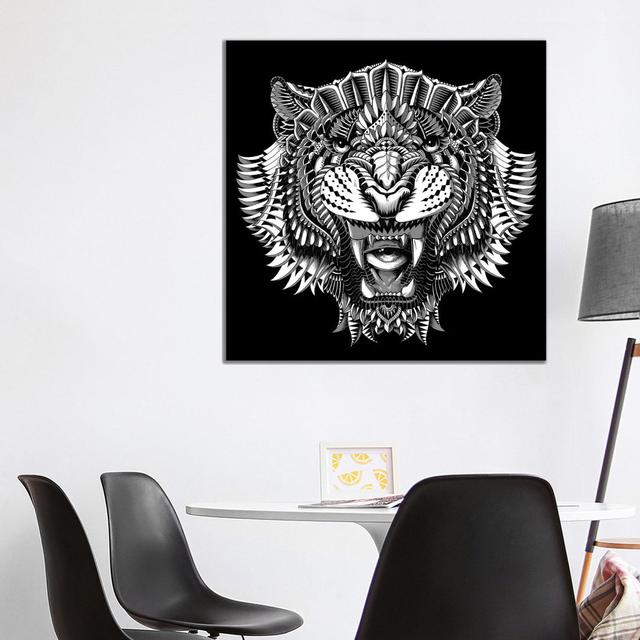 Eye of the Tiger by Bioworkz - Wrapped Canvas Art Prints Bloomsbury Market Size: 93.98cm H x 93.98cm W on Productcaster.