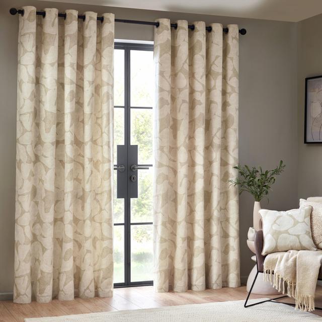 Brixlee Room Darkening Eyelet Curtain Pair Metro Lane Panel Size: 229 W x 183 D cm on Productcaster.