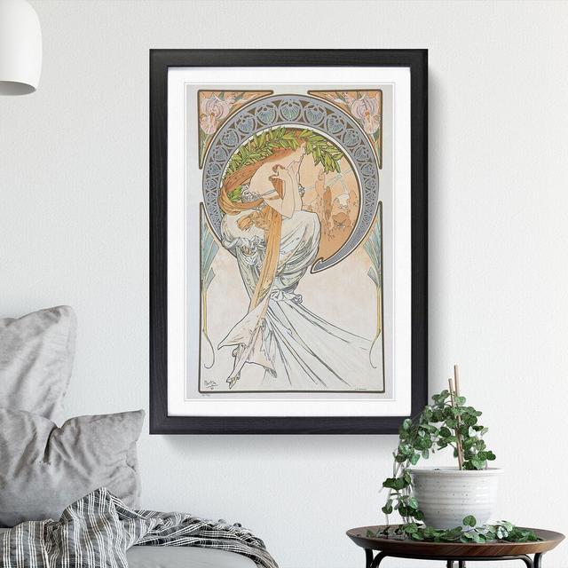 The Arts Poetry Vol.2 by Alphonse Mucha - Picture Frame Painting East Urban Home Frame Option: Black, Size: 48cm H x 36cm W x 2cm D on Productcaster.