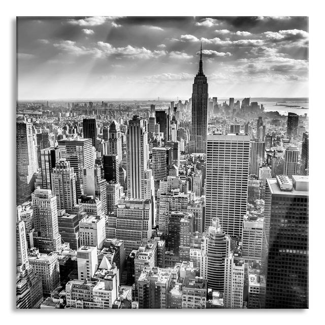 Glasbild New York bei Tag Brayden Studio Größe: 50 cm H x 50 cm B x 0,4 cm T on Productcaster.