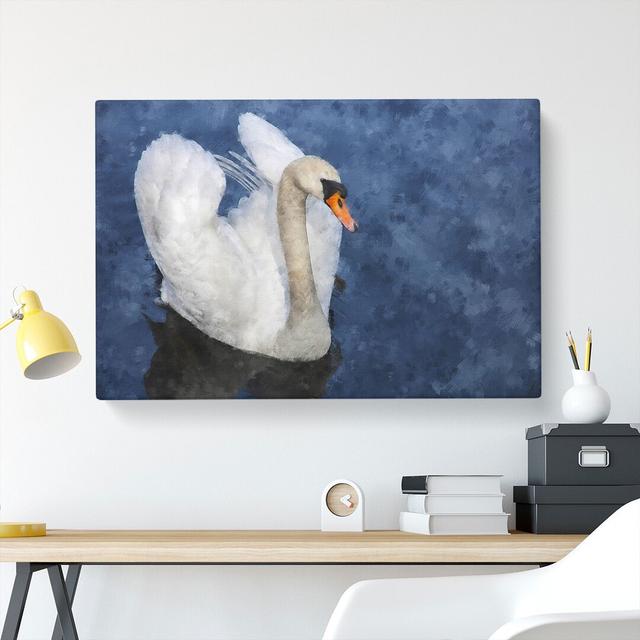 White Swan Vol.2 - Wrapped Canvas Graphic Art East Urban Home Size: 40cm H x 60cm W x 3cm D on Productcaster.