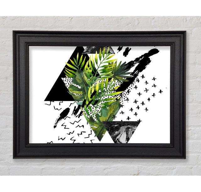 Black Triangle Modern Branch Framed Print 17 Stories Size: 84.1cm H x 142.2cm W x 8cm D on Productcaster.