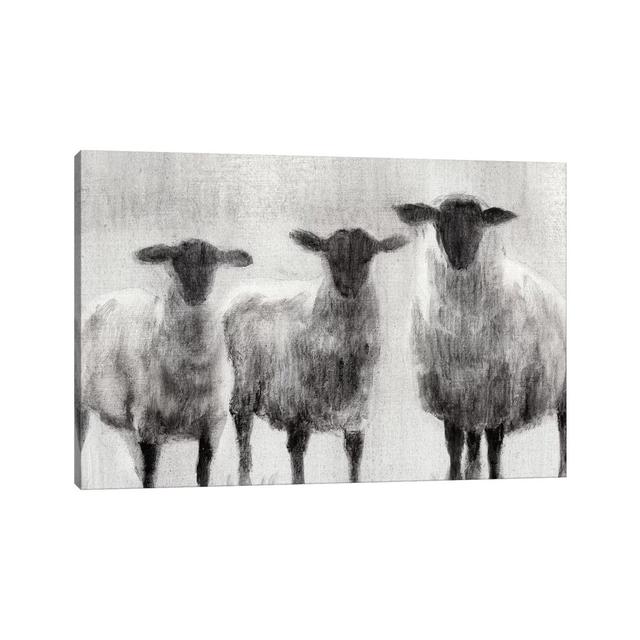 Rustic Sheep I Maison Alouette Größe: 66,04 cm H x 101,6 cm B x 3,81 cm T, Format: Leinwandbild on Productcaster.