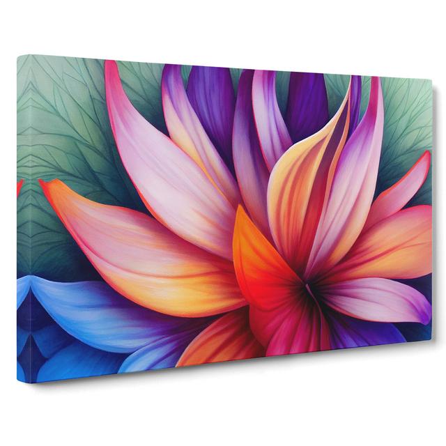 Enlightening Modern Flower Art - Wrapped Canvas Print Marlow Home Co. on Productcaster.