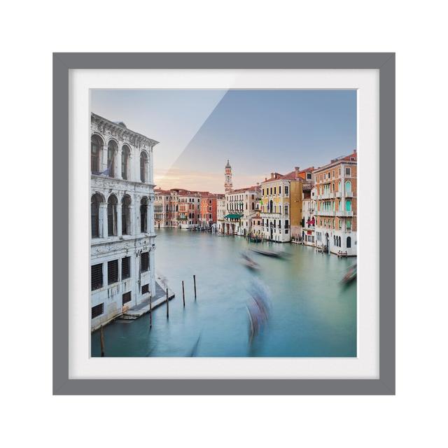 Canale Grande view from the Rialto Bridge, Venice Framed Photographic Art Print Poster East Urban Home Size: 50 cm H x 50 cm B, Rahmenoptionen: Mattes on Productcaster.