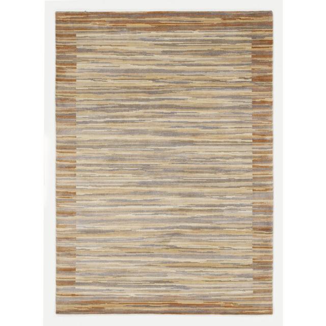 Hand-Knotted Beige Rug Union Rustic Rug Size: Rectangular 72 x 142cm on Productcaster.