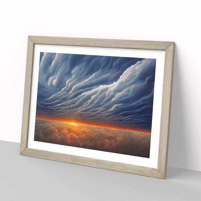 Astounding Clouds - Picture Frame Graphic Art 17 Stories Size: 46cm H x 64cm W x 2cm D, Frame Colour: Oak Framed on Productcaster.