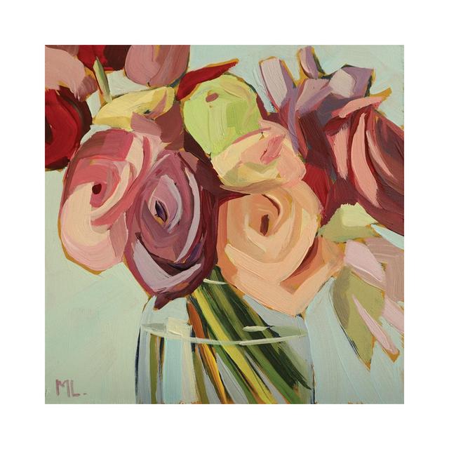 Bunch of Ranunculus by Mónica Linares - Wrapped Canvas Painting ClassicLiving Size: 45.72cm H x 45.72cm W x 1.905cm D on Productcaster.