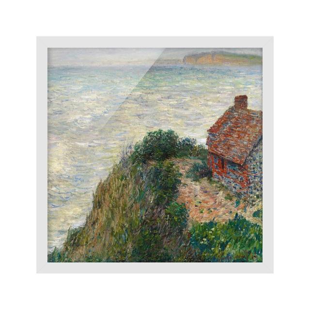 Picture With Frame - Claude Monet - Fishing House Petit Ailly - Square 1:1 Highland Dunes Frame Option: White Framed, Size: 50cm H x 50cm W x 2cm D on Productcaster.