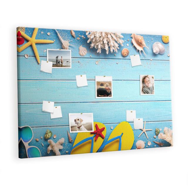 Wall Mounted cork board with print pin boards for office bulletin Sea stuff East Urban Home on Productcaster.