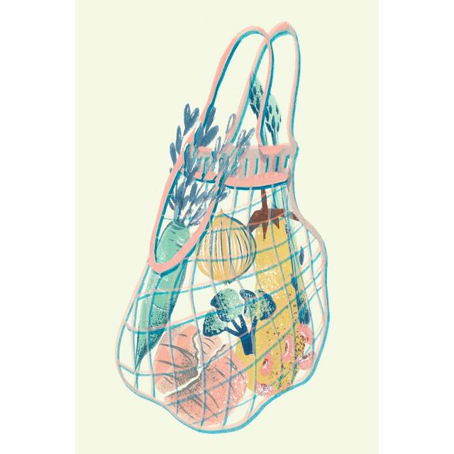 Grocery Time I - Wrapped Canvas Print August Grove Size: 30cm H x 20cm W on Productcaster.