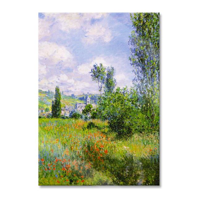 Glasbild Claude Monet - Weg durch die Schwertlilien Ophelia & Co. Größe: 40 cm H x 60 cm B x 0.4 cm T on Productcaster.