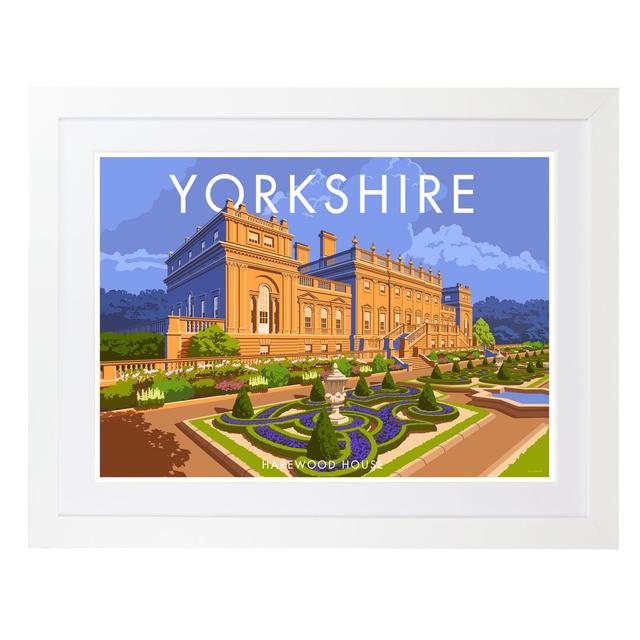 Yorkshire 1 by Stephen Millership - Graphic Art Print on Paper George Oliver Frame Options: White, Size: 33.5cm H x 43.5cm W x 2.2cm D on Productcaster.