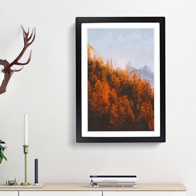 Golden Forest in Italy - Picture Frame Graphic Art Print East Urban Home Size: 65cm H x 48cm W x 2cm D, Frame Option: Black Framed on Productcaster.