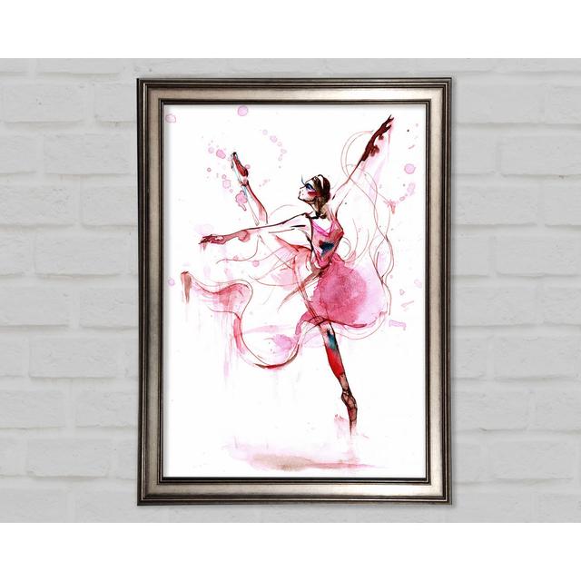 Pink Ballerina 1 Framed Print Canora Grey Size: 42cm H x 59.7cm W on Productcaster.