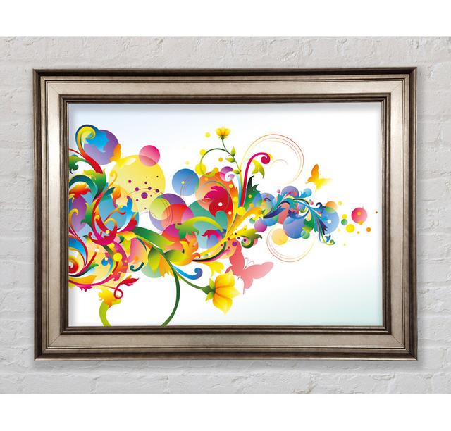 Flowing Shapes Of Spring - Single Picture Frame Art Prints Bright Star Size: 100cm H x 141.4cm W x 8cm D on Productcaster.