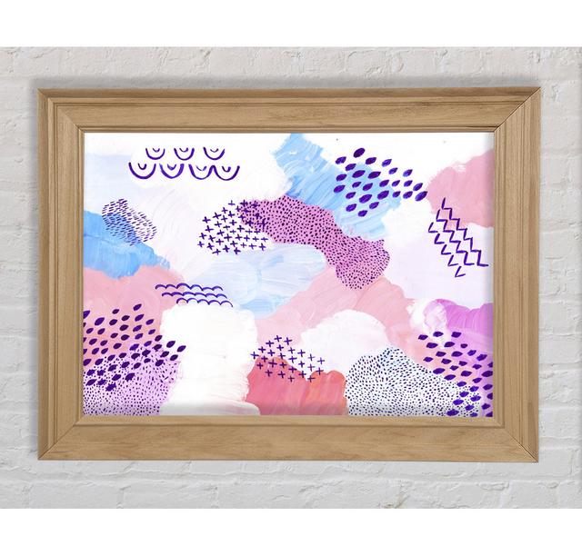 Mid Century Lilac Patterns - Single Picture Frame Art Prints Bright Star Size: 106.68cm H x 151.63cm W x 8cm D on Productcaster.