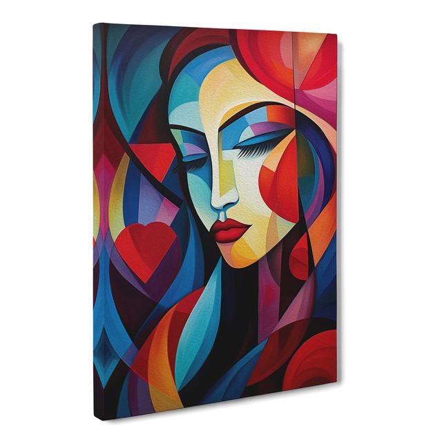 Love He Cubism - No Frame Art Prints Marlow Home Co. Size: 50cm H x 35cm W x 3cm D on Productcaster.