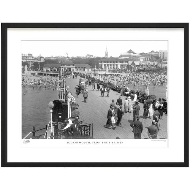 'Bournemouth, from the Pier 1933' by Francis Frith - Picture Frame Photograph Print on Paper The Francis Frith Collection Size: 60cm H x 80cm W x 2.3c on Productcaster.