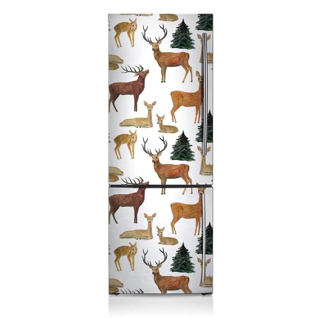 Wild Deer Fridge Magnetic Door Sticker East Urban Home on Productcaster.