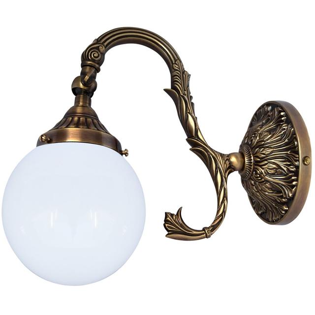 Lanning Solid Brass Armed Sconce Astoria Grand Fixture Finish: Antique Brass on Productcaster.