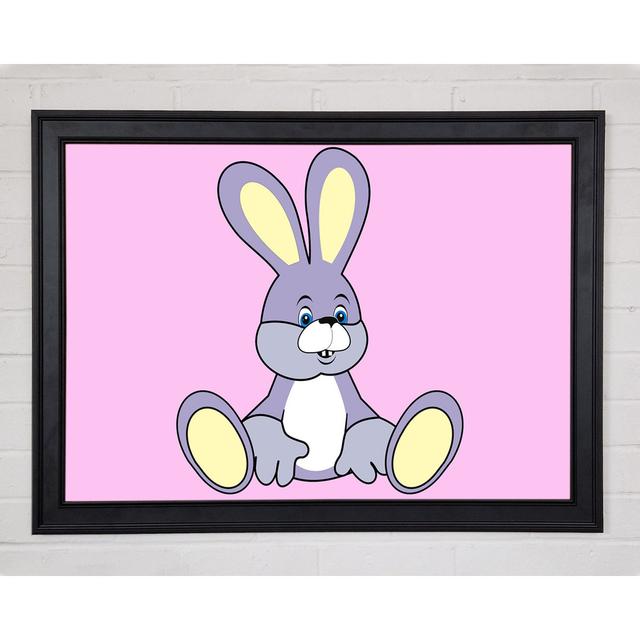 Rabbit Sitting Down Pink Framed Print Rosalind Wheeler Size: 59.7cm H x 84.1cm W on Productcaster.