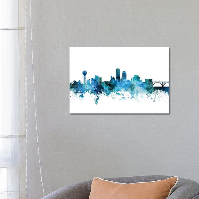 Knoxville, Tennessee Skyline by Michael Tompsett - Wrapped Canvas Gallery-Wrapped Canvas Giclée Latitude Run Size: 45.72cm H x 66.04cm W x 1.91cm D on Productcaster.