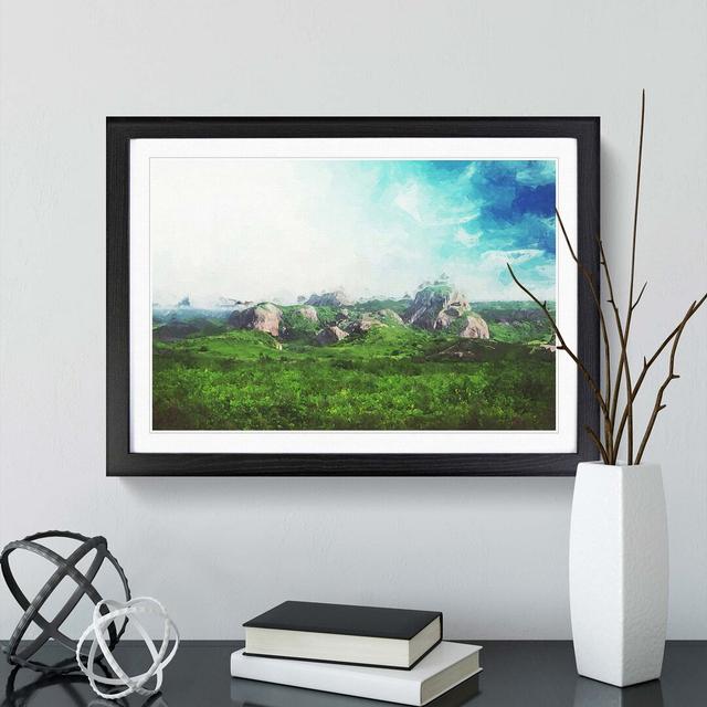 Rock Formations in Brazil in Abstract - Picture Frame Graphic Art Print East Urban Home Size: 60cm H x 91cm W x 2cm D, Frame Option: Black on Productcaster.