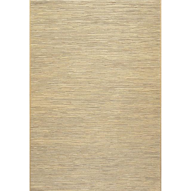 Bruss Flatweave Gold Rug August Grove Rug Size: Rectange 200 x 290cm on Productcaster.