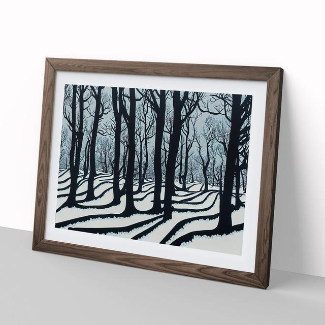 Lively Winter Forest - Picture Frame Graphic Art Alpen Home Size: 25cm H x 34cm W, Frame Colour: Walnut on Productcaster.