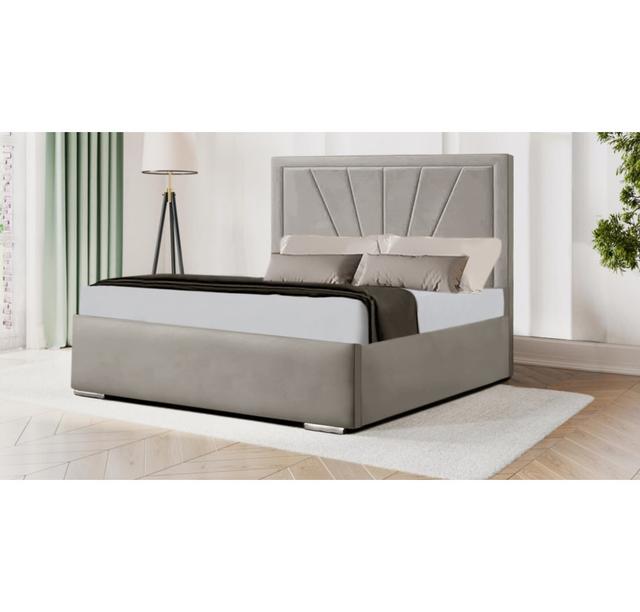 Jordan Bed Frame Latitude Run Colour: Silver, Size: Double (4'6) on Productcaster.