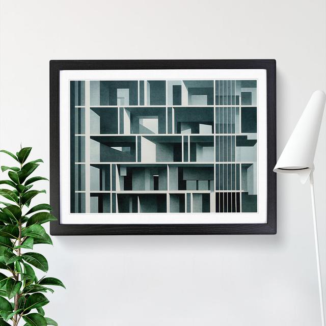 Architecture - Picture Frame Graphic Art 17 Stories Size: 46cm H x 64cm W, Frame Colour: Black Framed on Productcaster.