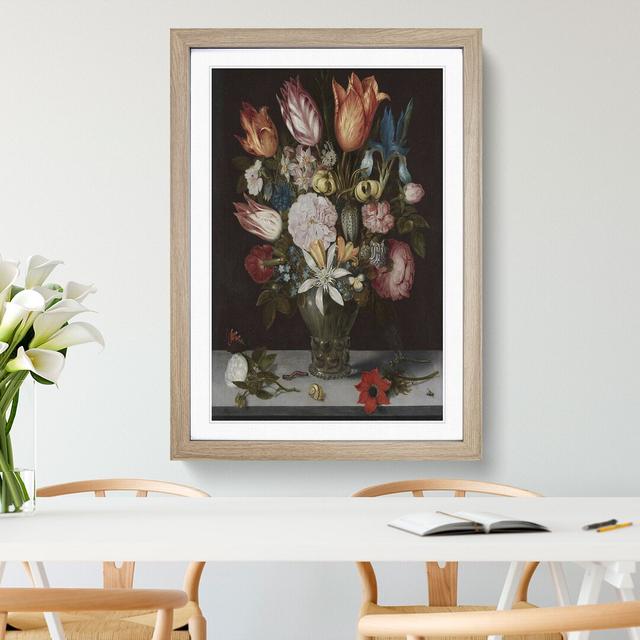 Still Life with Flowers Vol.5 by Ambrosius Bosschaert - Picture Frame Painting East Urban Home Size: 36cm H x 27cm W x 2cm D, Frame Option: Oak on Productcaster.