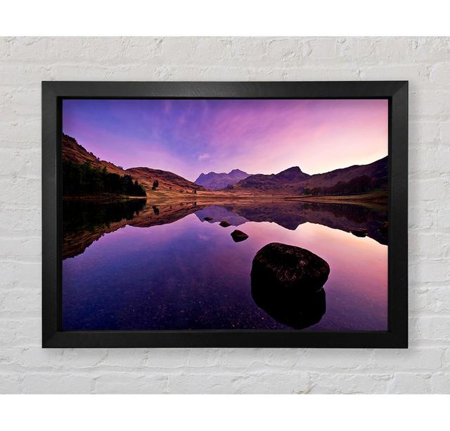 Lake Mountain Reflections - Print Union Rustic Size: 100cm H x 141.4cm W x 3.4cm D, Format: Ventura Silver Framed Paper on Productcaster.