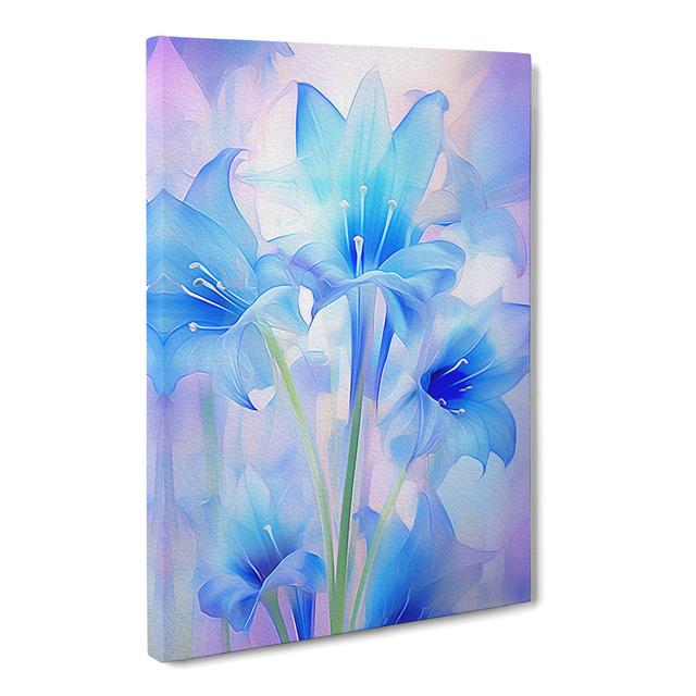 Bluebell Flower Futurism No.2 - No Frame Art Prints Marlow Home Co. Size: 76cm H x 50cm W x 3cm D on Productcaster.