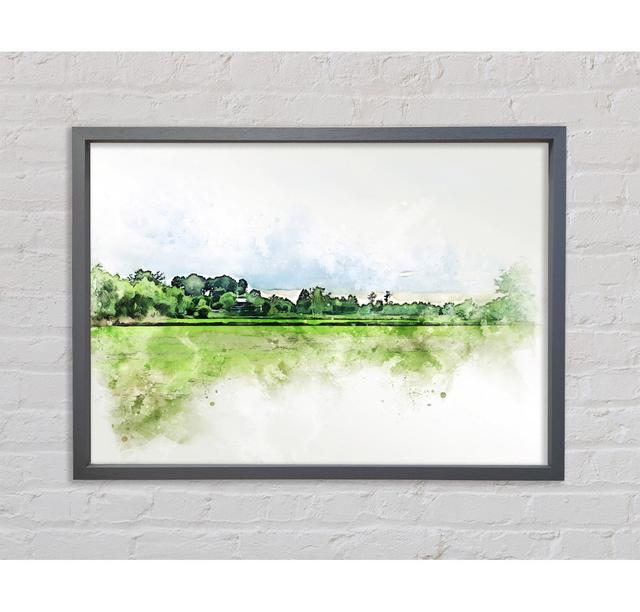 The Green Countryside - Single Picture Frame Art Prints on Canvas Rosalind Wheeler Size: 59.7cm H x 84.1cm W x 3.3cm D on Productcaster.