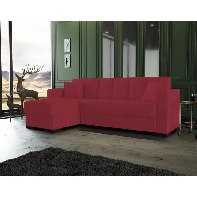 Gurshawn Reversible Modular Corner Sofa 17 Stories Upholstery Colour: Red on Productcaster.