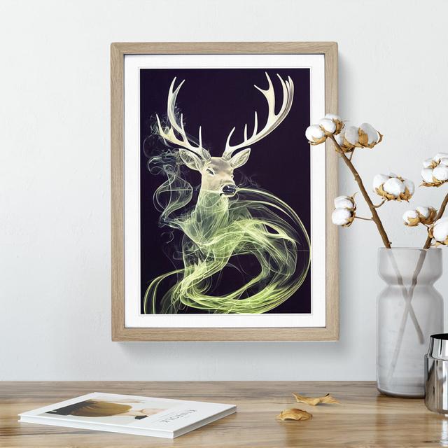 XV1022-4177X Stag Smoke - Single Picture Frame Print Alpen Home Size: 34cm H x 25cm W x 2cm D, Format: Oak on Productcaster.