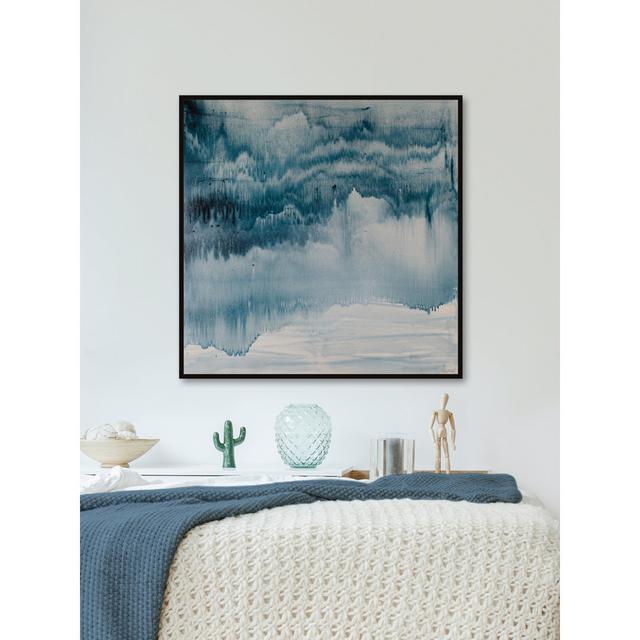 "Blue Iceberg" Floater Framed Painting Print On Canvas Highland Dunes Size: 61cm H x 61cm W on Productcaster.