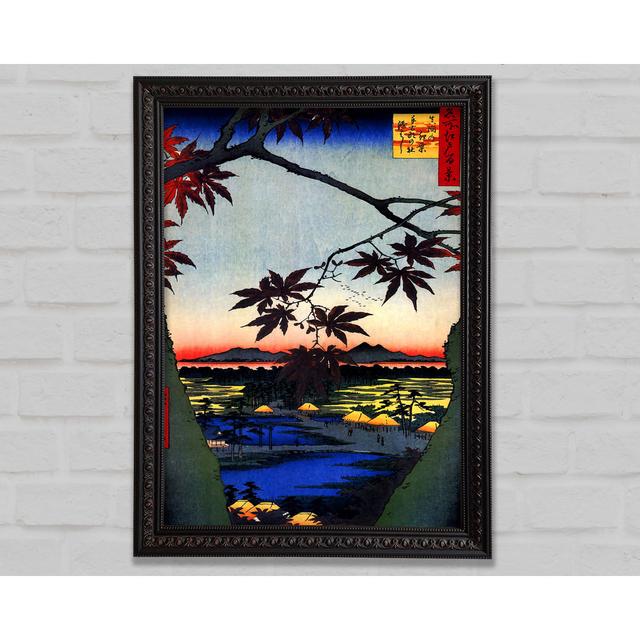 Hiroshige Maple Trees At Mama Framed Print Rosalind Wheeler Size: 21cm H x 29.7cm W on Productcaster.