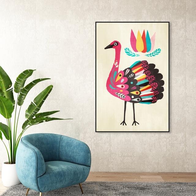 Abstract Colorful Floral Pattern Peacock by Oliver Gal - Painting on Canvas Oliver Gal Format: Black Framed, Size: 137.16cm H x 91.44cm W on Productcaster.